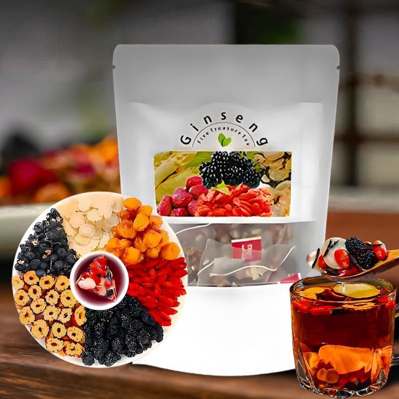 Herbal And Wellness - شاي الجينسنغ ذو الكنوز الخمسة: تعزيز