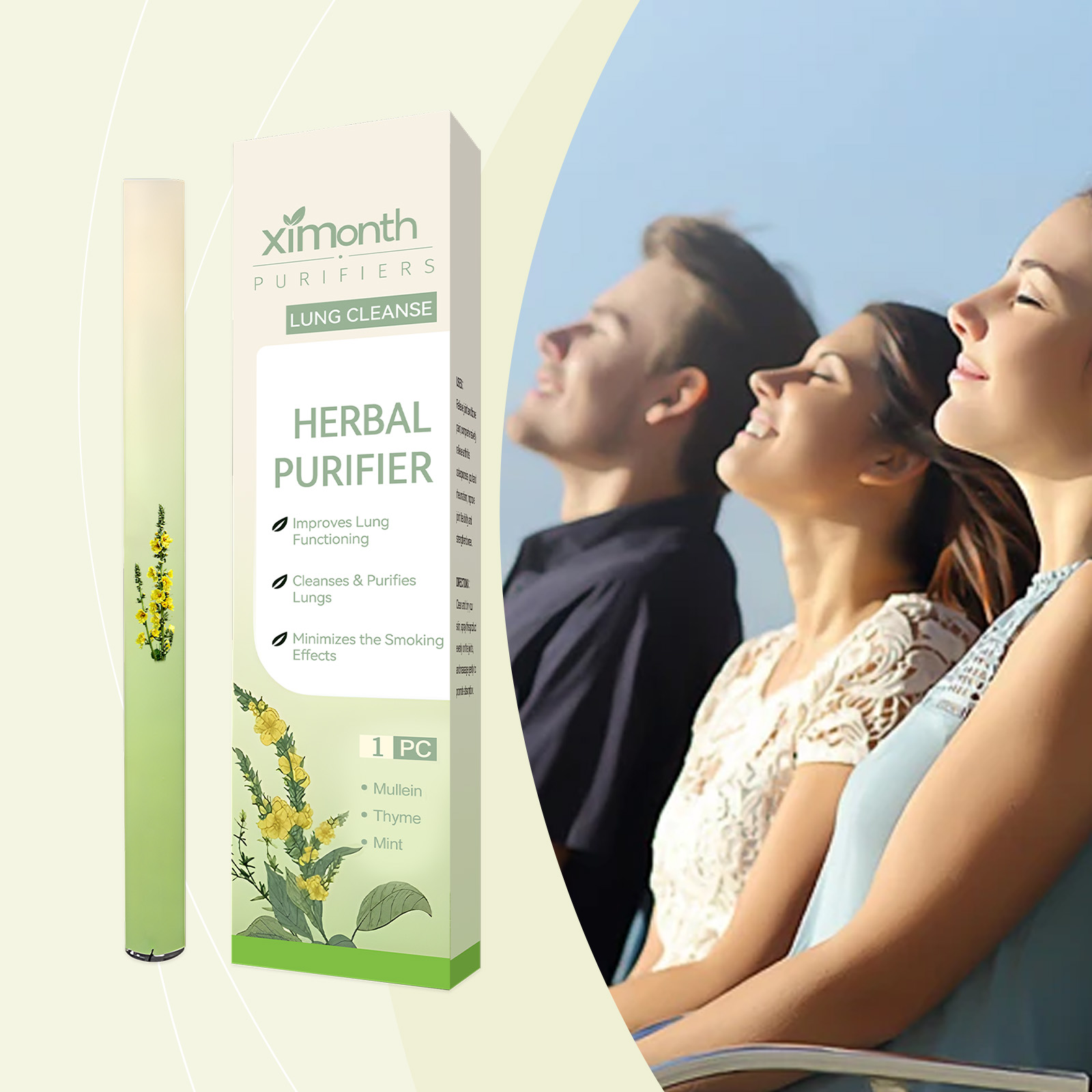 عصا التنفس العشبية الطبيعية، د - مراجعة Herbal And Wellness وسعره