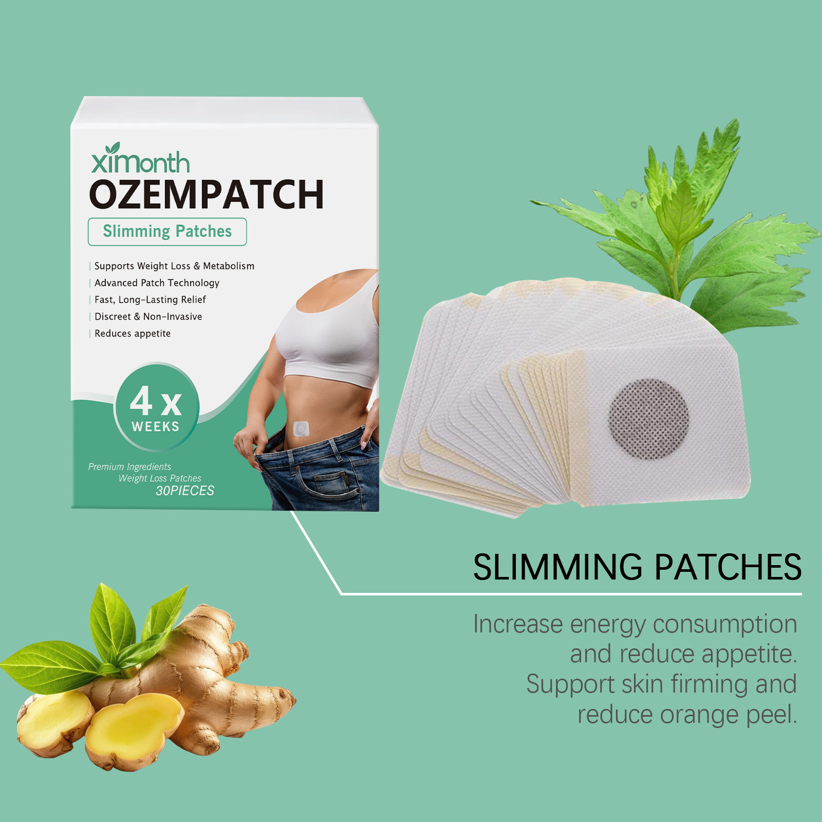 لصقات شيمونث لتشكيل الجسم، تحس - مراجعة Herbal Wellness Patches وسعره